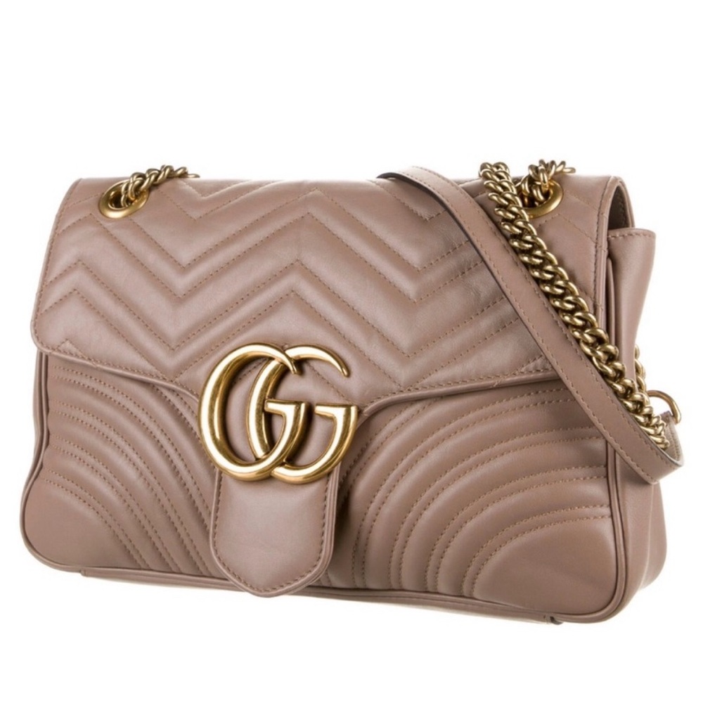 Gucci Beige Leather Shoulder Bag MEDIUM